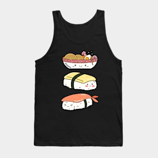 Cute Kawaii Ramen Nigiri Tamago Sushi Tank Top